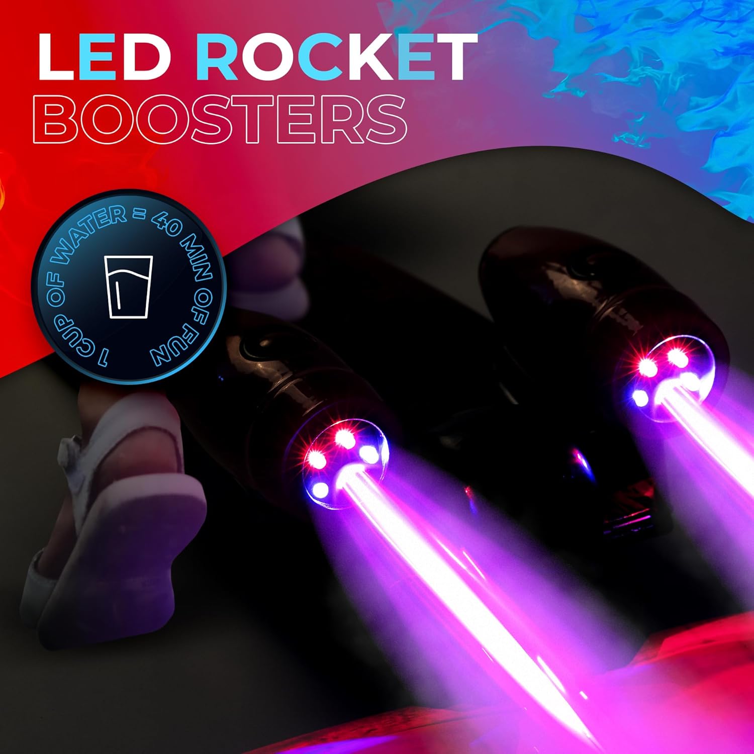 Western Star Adjustable 3 Wheel Kick Scooter for Toddlers & Kids of All Ages - Lean and Steer - Rocket Boosters and Light Up Wheels