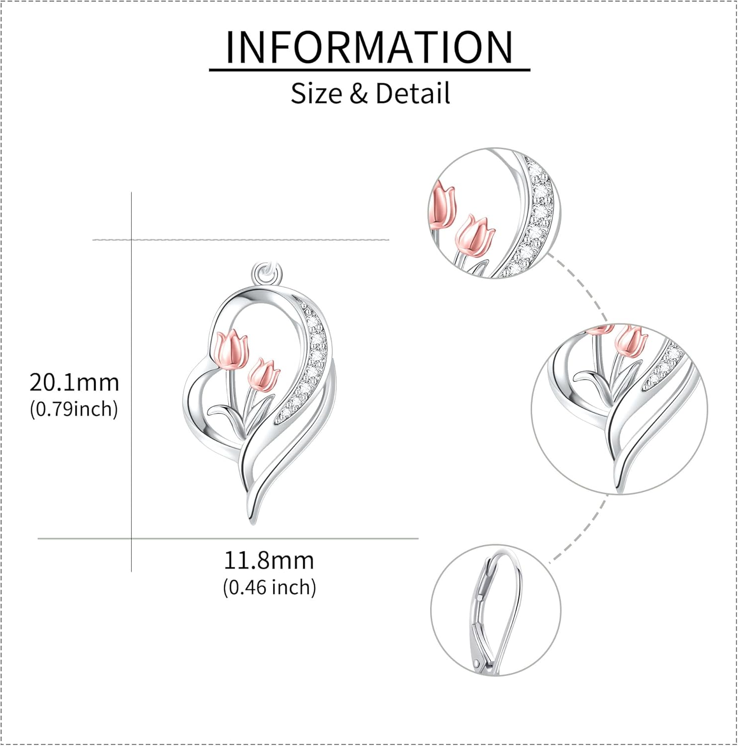 Flower Earrings 925 Sterling Silver Hibiscus/Rose/Daisy/Lotus Flower Jewelry for Women Mom Birthday Gifts