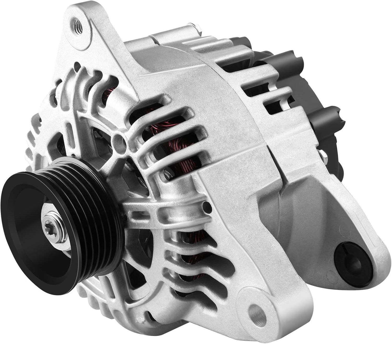 New Alternator Fit for 2005-2006 for Hyundai Santa Fe 2005-2006 for Kia Optima 2005-2008 for Hyundai Tiburon 2005-2009 for Hyundai Tucson 2005-2006 for Kia Optima 2.7L, Replace OE 11188