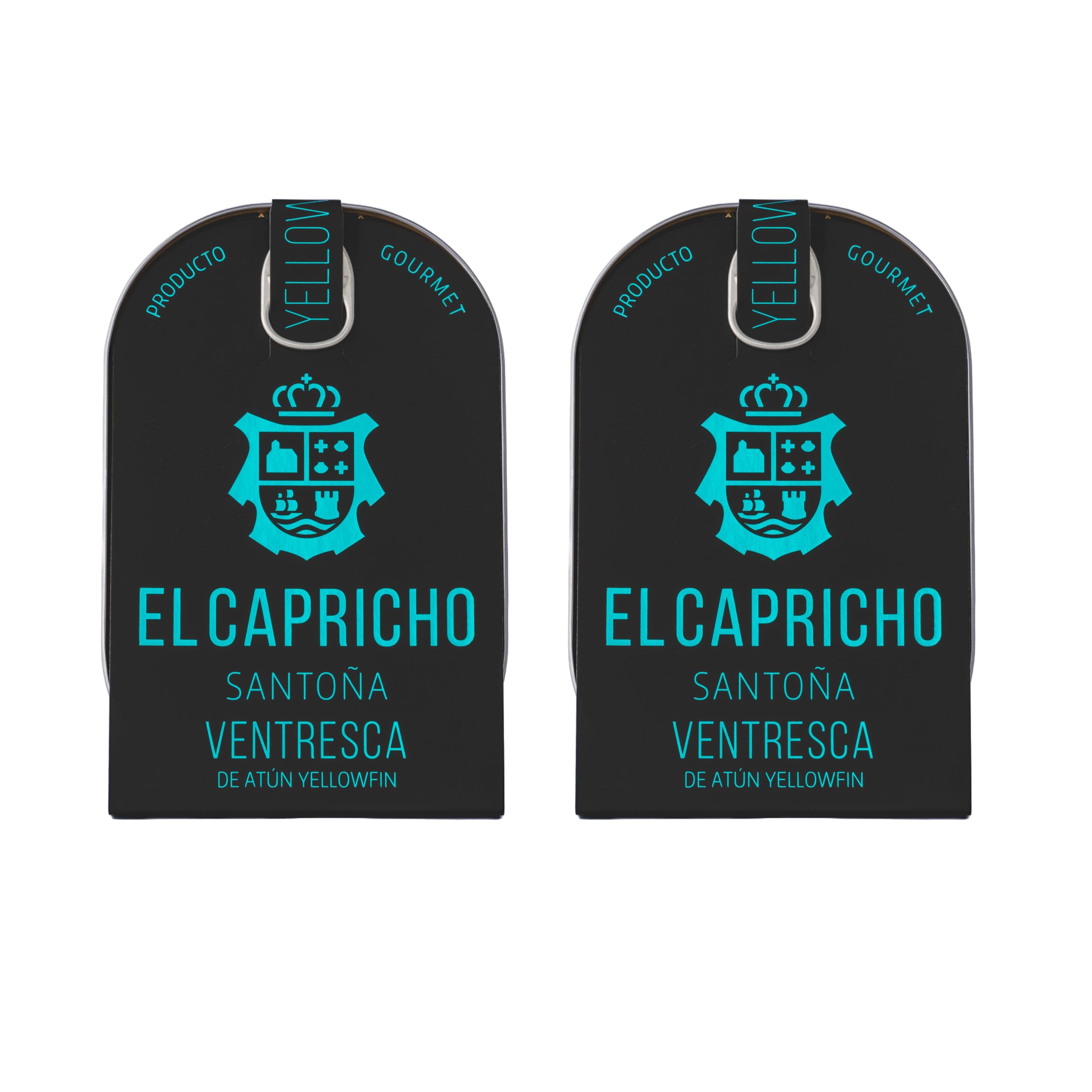 EL CAPRICHO, Santoña, Ventresca de Atún Yellowfin, Aceite de Oliva Vigen Extra Arbequina, Peso: 115 g Neto, 75 g Escurrido (Pack de 2)