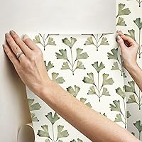 Vista 4 de RoomMates RMK12641PL - Papel pintado neutro para despegar y pegar de gato Coquillette Gingko