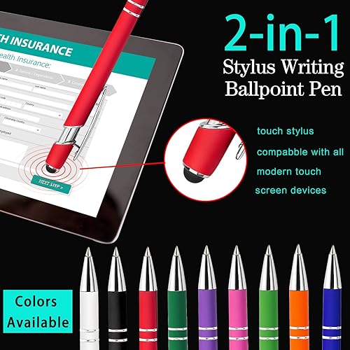 Miniatura 2 de Bolígrafos personalizados con nombre bolígrafos retráctiles grabados personalizados carcasa multicolor tinta negra para oficina escritura y