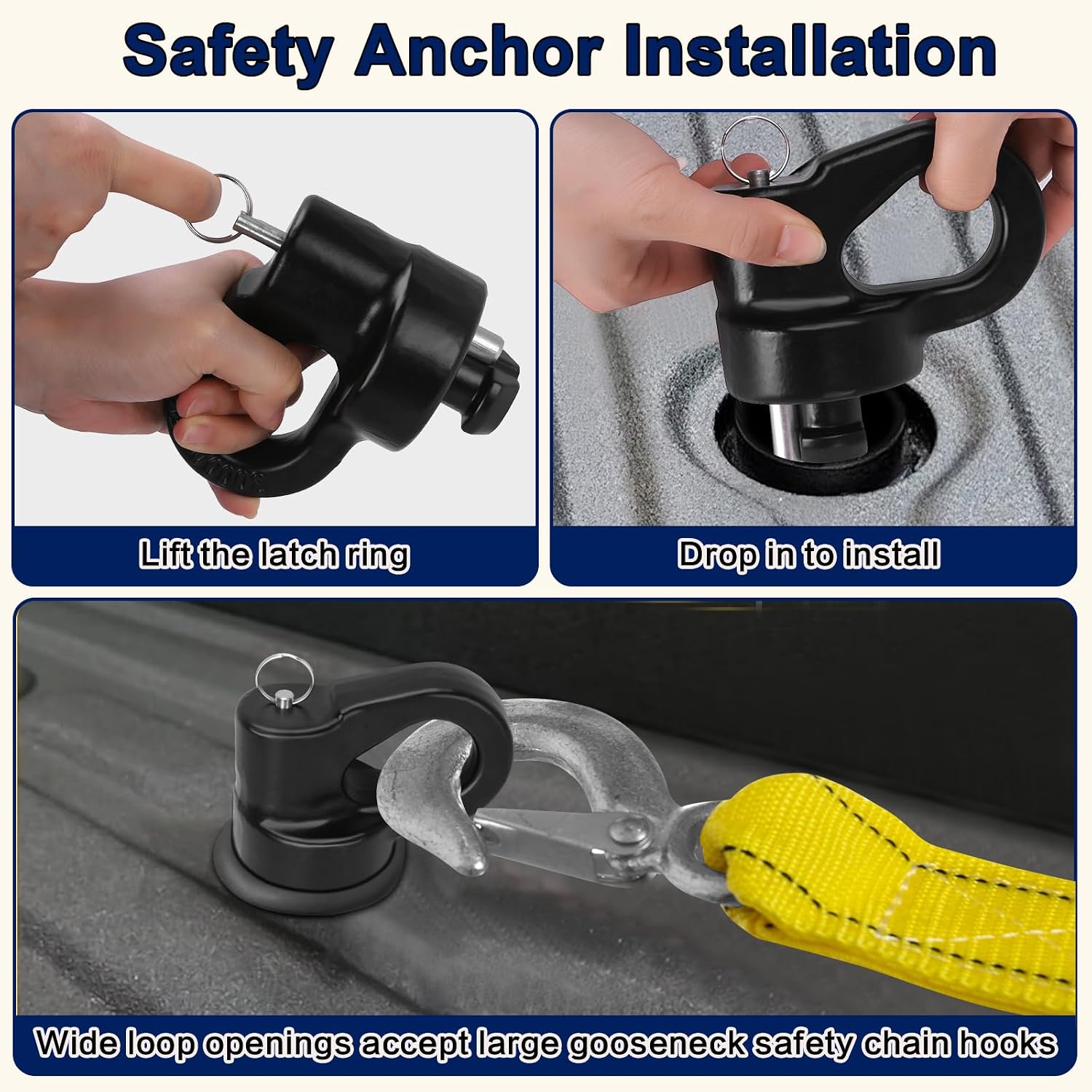 38K LBS GTW 2-5/16 inch Ball, 60692 Gooseneck Ball Hitch Kit Puck System Fit for Ford F250/F350/F450, GMC Sierra 2500/3500 HD, Chevrolet Silverado 2500/3500 HD