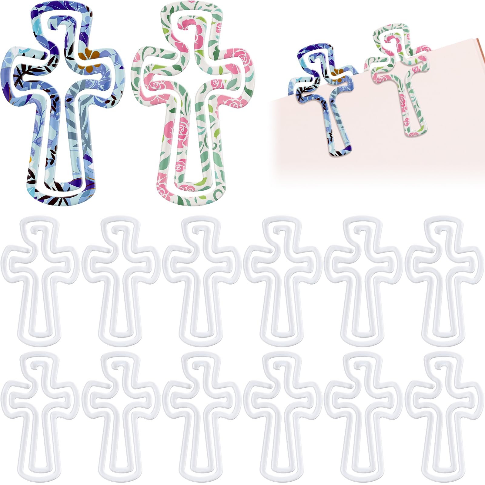 Affrolling 12 clips de papel acrílico de sublimación de 1.96 x 3.2 pulgadas, clips de papel acrílico transparentes para transferencia de calor, bricolaje, papelería, marcapáginas, profesores, oficina