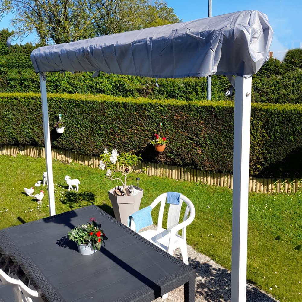 Tende da Sole per Giardini, Coperture Tettoia Tessuto 420D Oxford Protettiva Antipolvere Impermeabile, per Avvolgibile A Scomparsa, Patio Veranda Esterno Invernale (2.5M Beige)