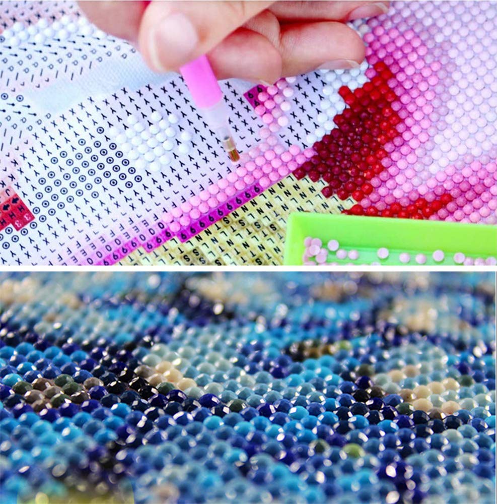 5D Diamond Painting Hubschrauber Motiv - Runde Diamanten 25x30cm DIY Bastelset