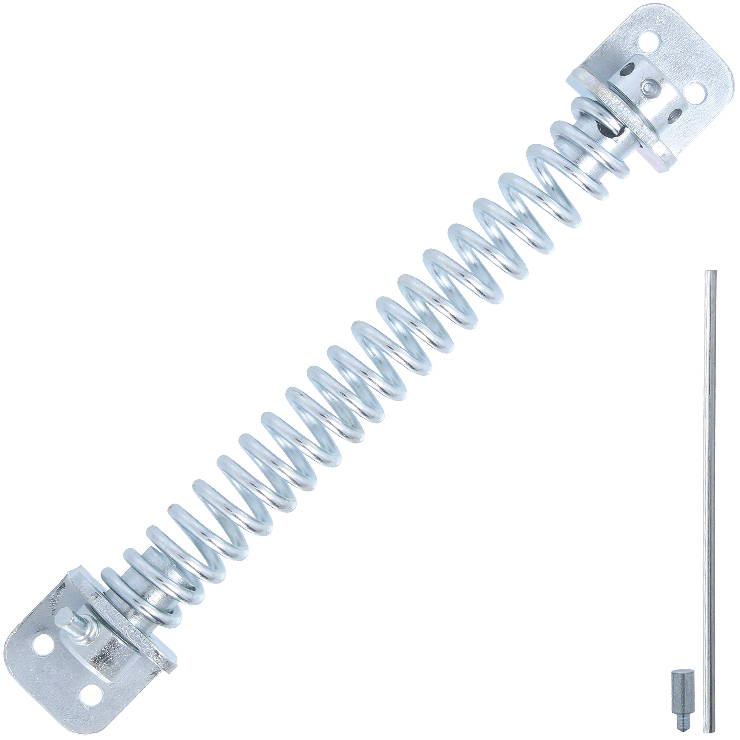 White Hinge White 8" (200Mm) Zinc Automatic Closing Garden Gate Spring Closer Swing Fence Replace