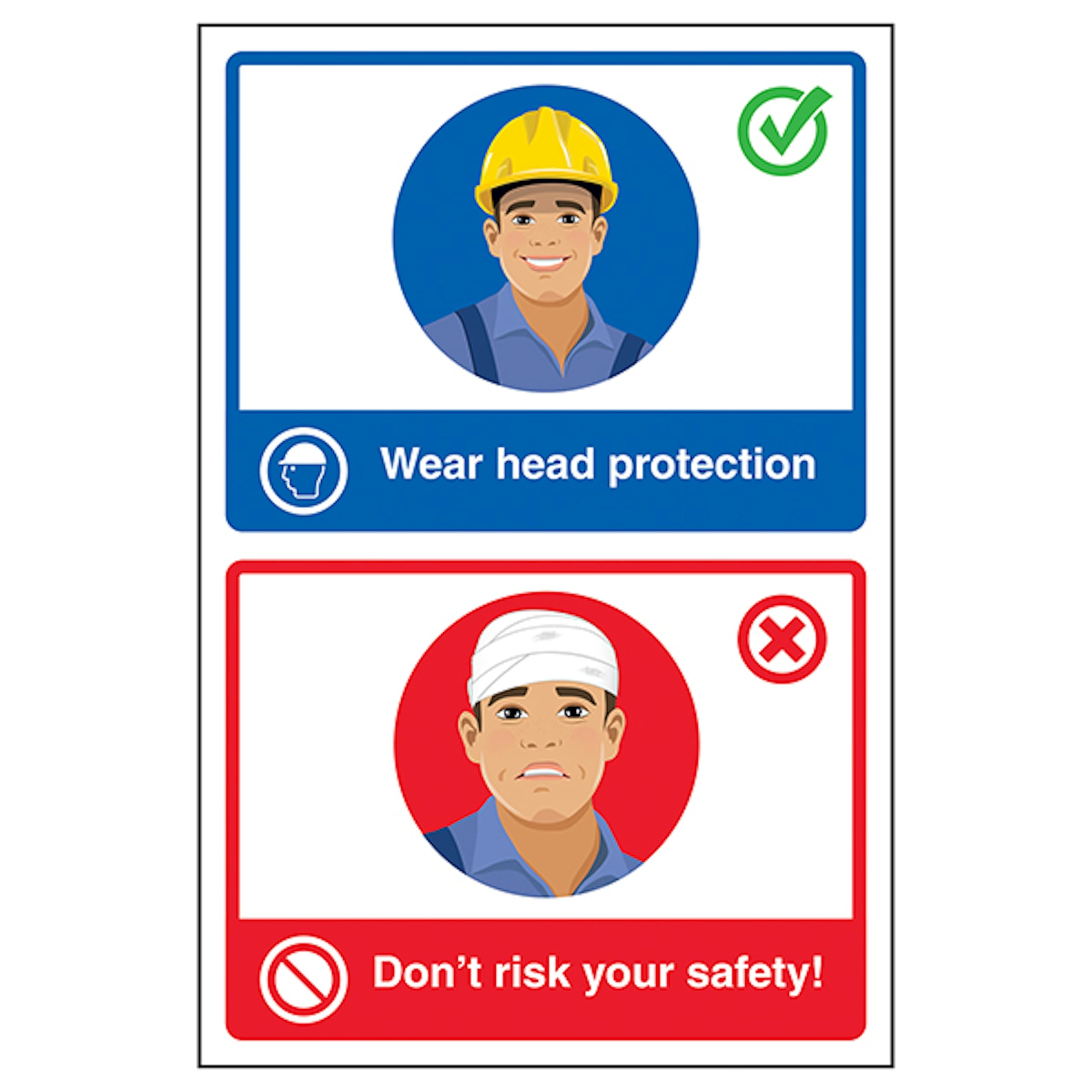V Safety Wear Head Protection/Don’t Risk Your Safety! 400 x 600 mm ...