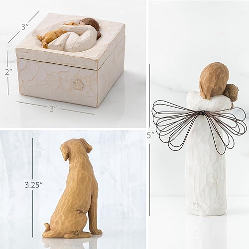 Miniatura 2 de Willow Tree Angel of Friendship Plus Love My Dog Figura Plus True Keepsake Box Set de 3 piezas