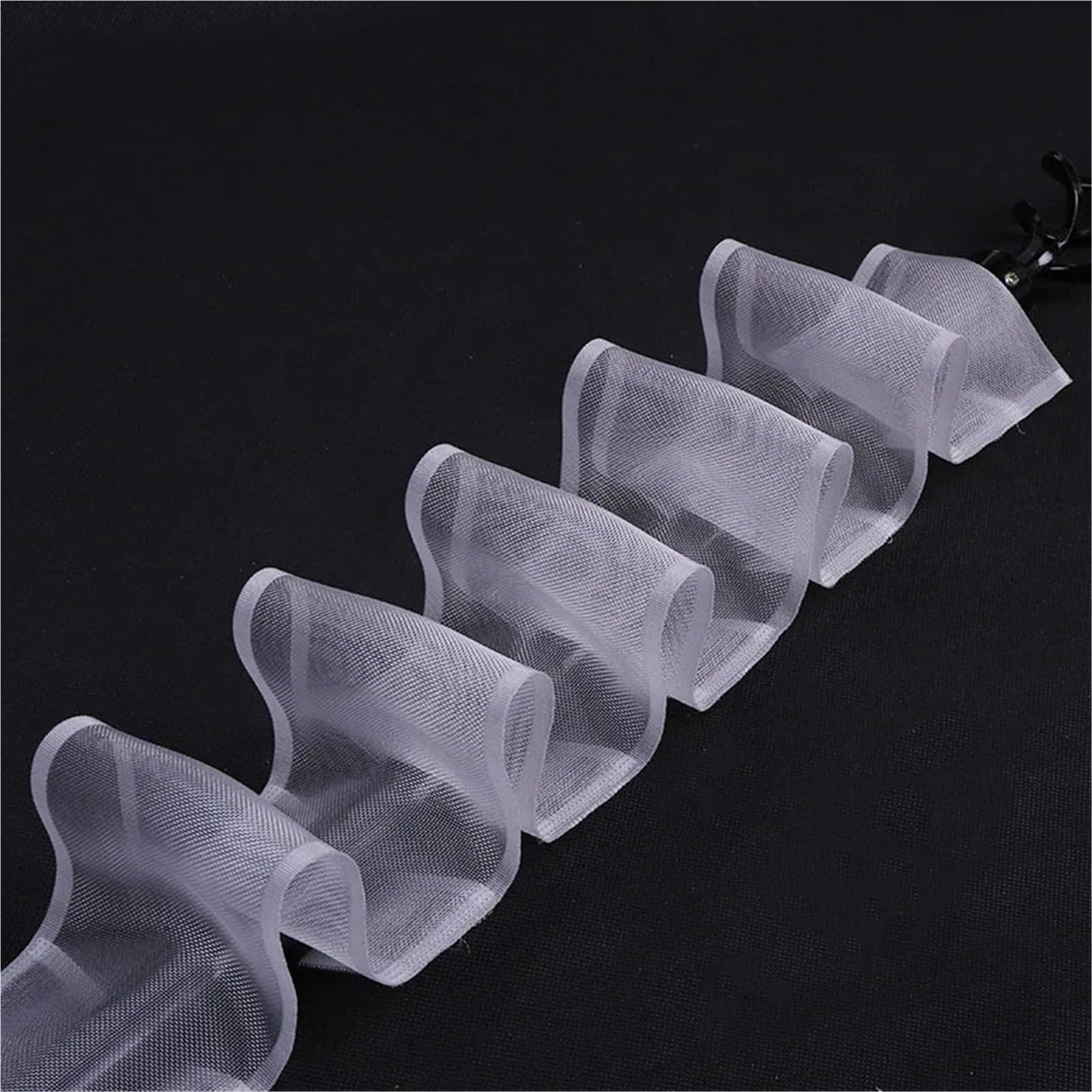 Rufflette pour Rideaux 10/20M Tringle à Rideau Ruban de Titre pincement pli Transparent Poche Bricolage for la Maison hôtel Installation coulissante(10cmX20m)