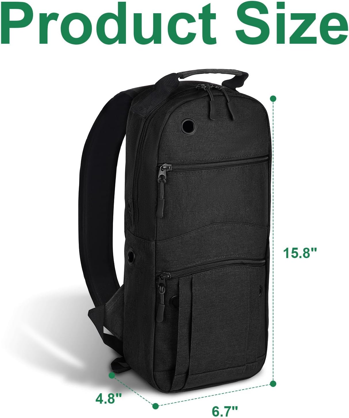 Portable Oxygen Tank Backpack for Size M2, B/M6, C/M9, ML6, A/M4, M7, Comfortable Medical Oxygen Cylinder Backpack Bag with Durable Straps for Travel - Not Suitable for Size D (Black)