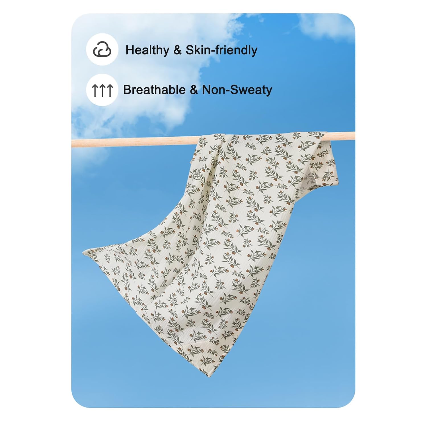 Breathable Cotton Muslin Nursing Cover, Adjustable Breastfeeding Apron, Lightweight Privacy Scarf for On-The-Go Moms (Pattern 1)