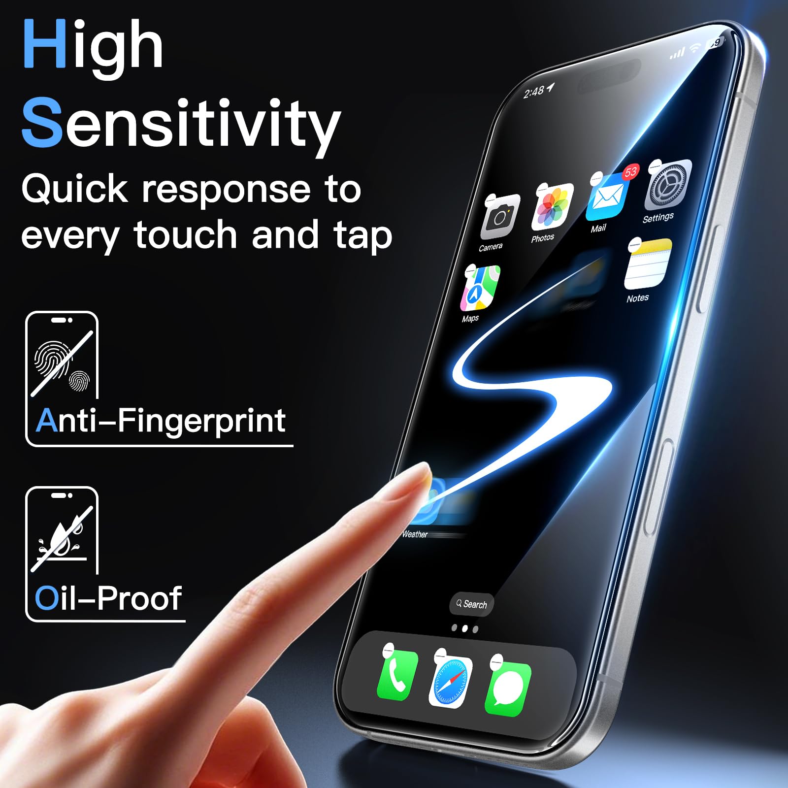 JETech Protection D'écran pour iPhone 17 Pro Max 6,9 Pouces avec Protecteur d'Objectif Caméra, Outil d'Installation Facile, un Film en Verre Trempé de Dureté 9H, HD Transparent, 2 Pièces Chacun
