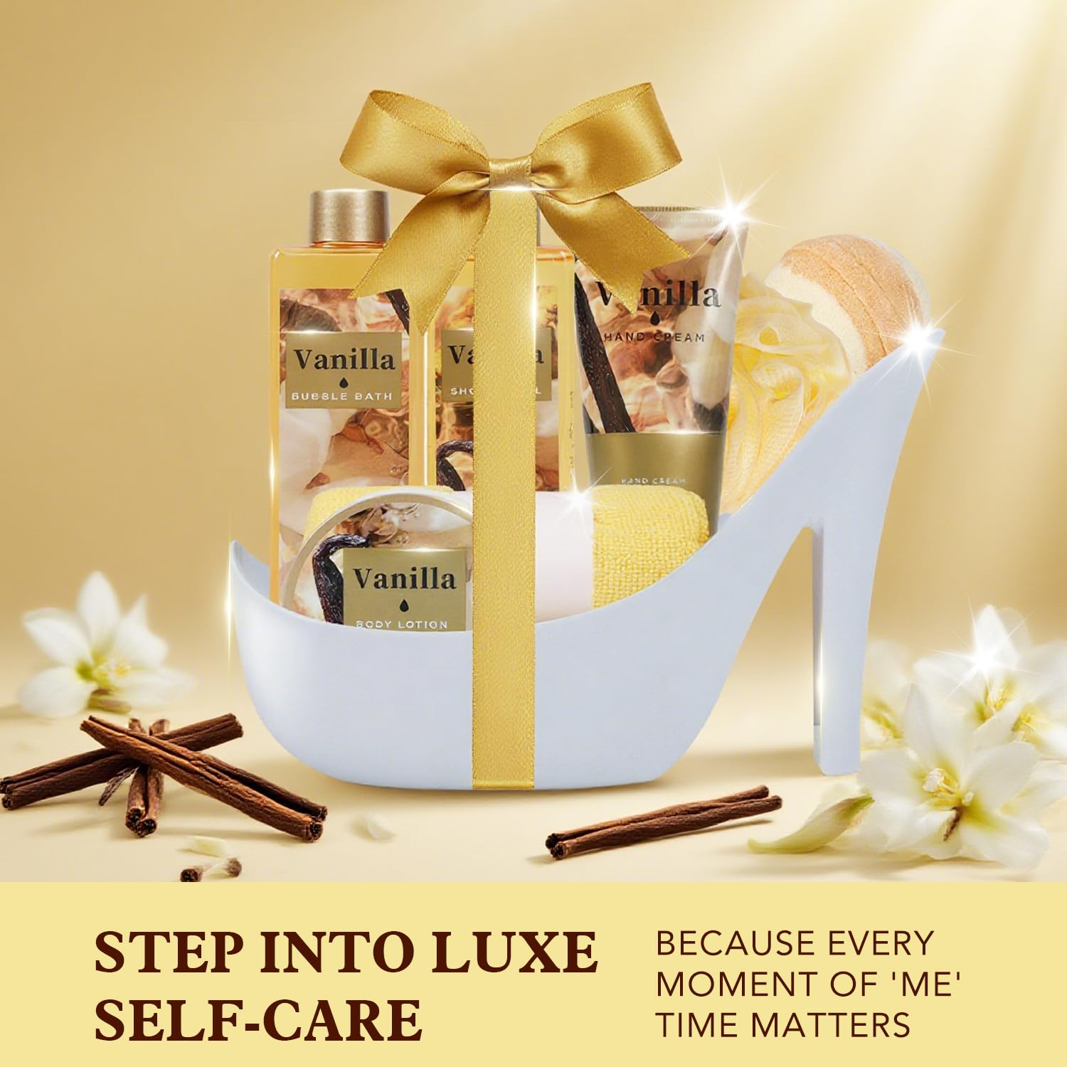 Spa Luxetique Gifts for Women High Heel Gift for Women 8pcs Spa Gift for Womens Warm Vanilla Comfort Birthday Gift for Womens Mom Grandma Sister Friend Valentines Day Gifts for Her - Image 7