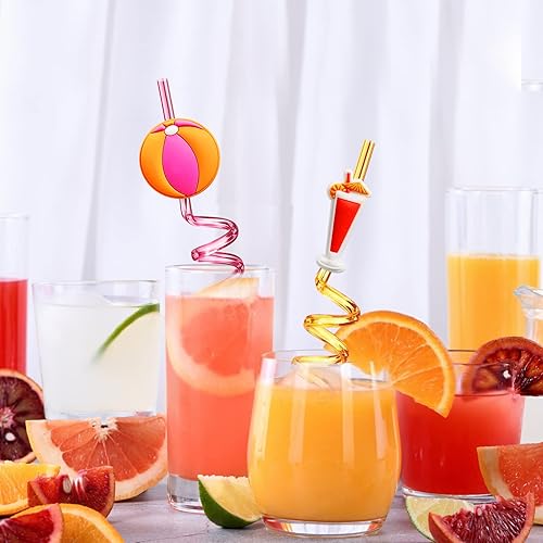 Miniatura 3 de 24 pajitas locas y tontas para beber en la playa, piscina, fiesta de cumpleaños de verano, suministros de decoración de fin de año, regalos para