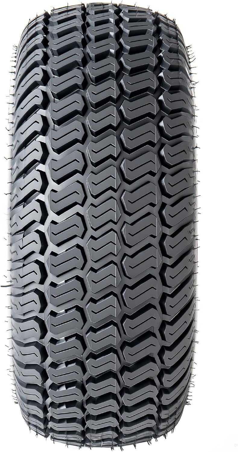 16x6.50-8 Lawn Mower Tires with 3/4" Bore Rim, 3" Offset Hub 16x6.50-8 Tubeless Tire and Wheel Assemblies Turf Tread for Rear Riding Lawnmower Garden Tractor, 4PR, 620 lbs Capacity