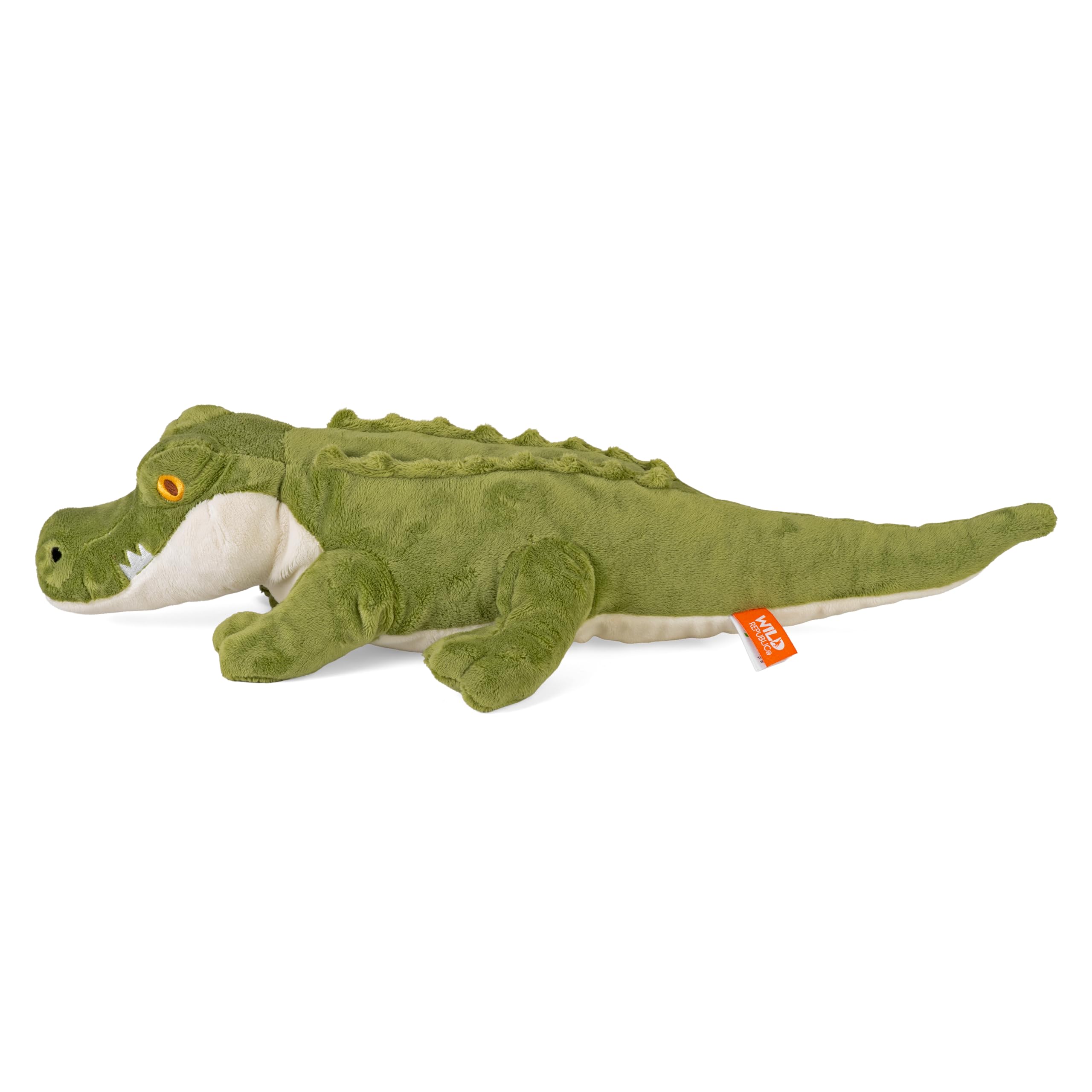 Wild Republic Ecokins Alligatore, Peluche Per Bambini 30 cm, Peluche Di Qualità, Regalo Di Compleanno, Giocattoli Ecologici, Creato Riciclando 16 Bottiglie In Plastica