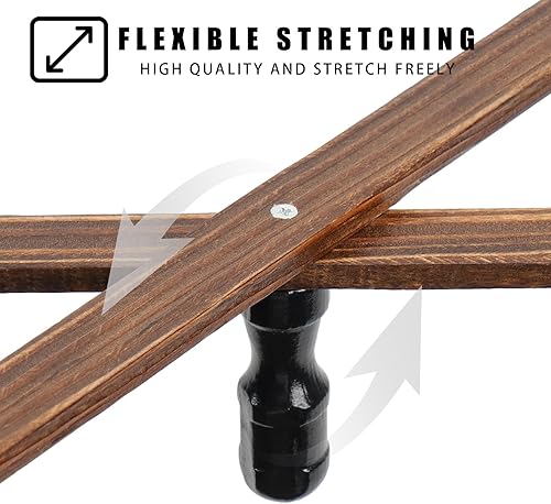 Vista 39 de WGFKVAS Paquete de 2 percheros expandibles, colgador de pared de acordeón, perchero de madera para sombreros montado en la pared, gancho de acordeón