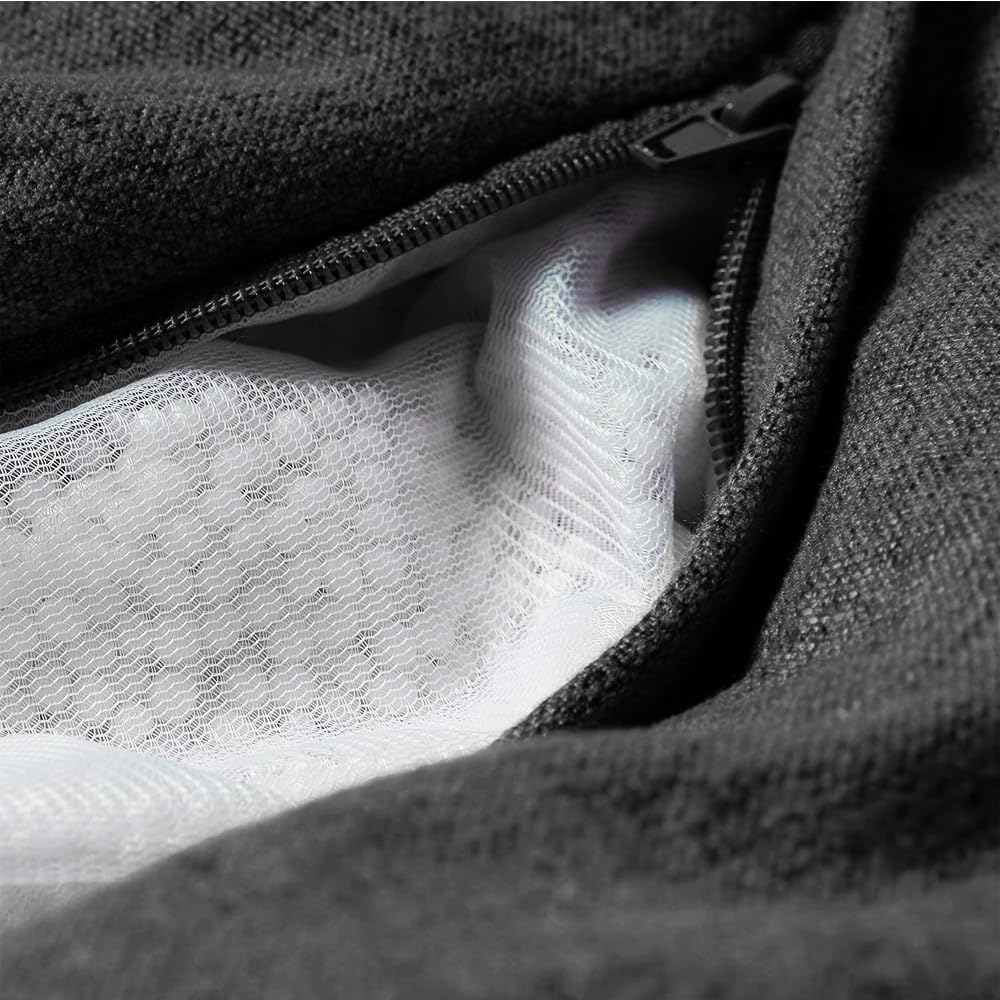 Sitzsack mit EPS-Perlen Füllung Puff Relax-Sessel Sitzkissen Bodenkissen Bean Bag 80x90x50cm 185L Schwarz