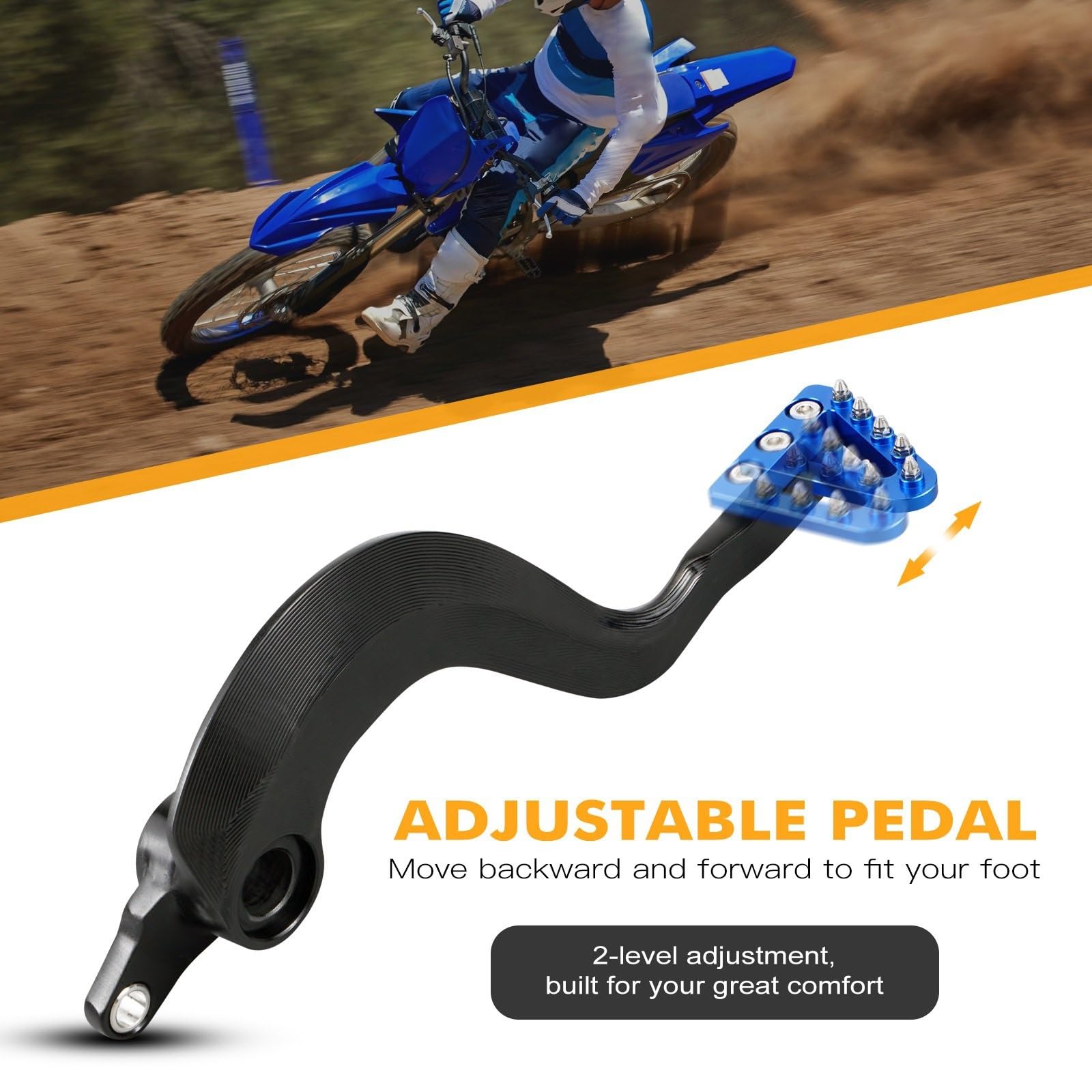 Zestaw linki sprzęgła motocykl Pasuje do Yamaha YZ125 YZ250 2009-2024 YZ125X YZ250X 2020-2023 regulowana kuta dźwignia pedału hamulca i sprężyna powrotna tylnego hamulca(4)