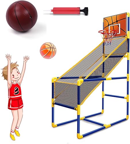 Indoor Basketball Hoop Arcade for Kids Pop A Shot Basketball Game with 1 Basketball, Height Adjustable, Best Gift