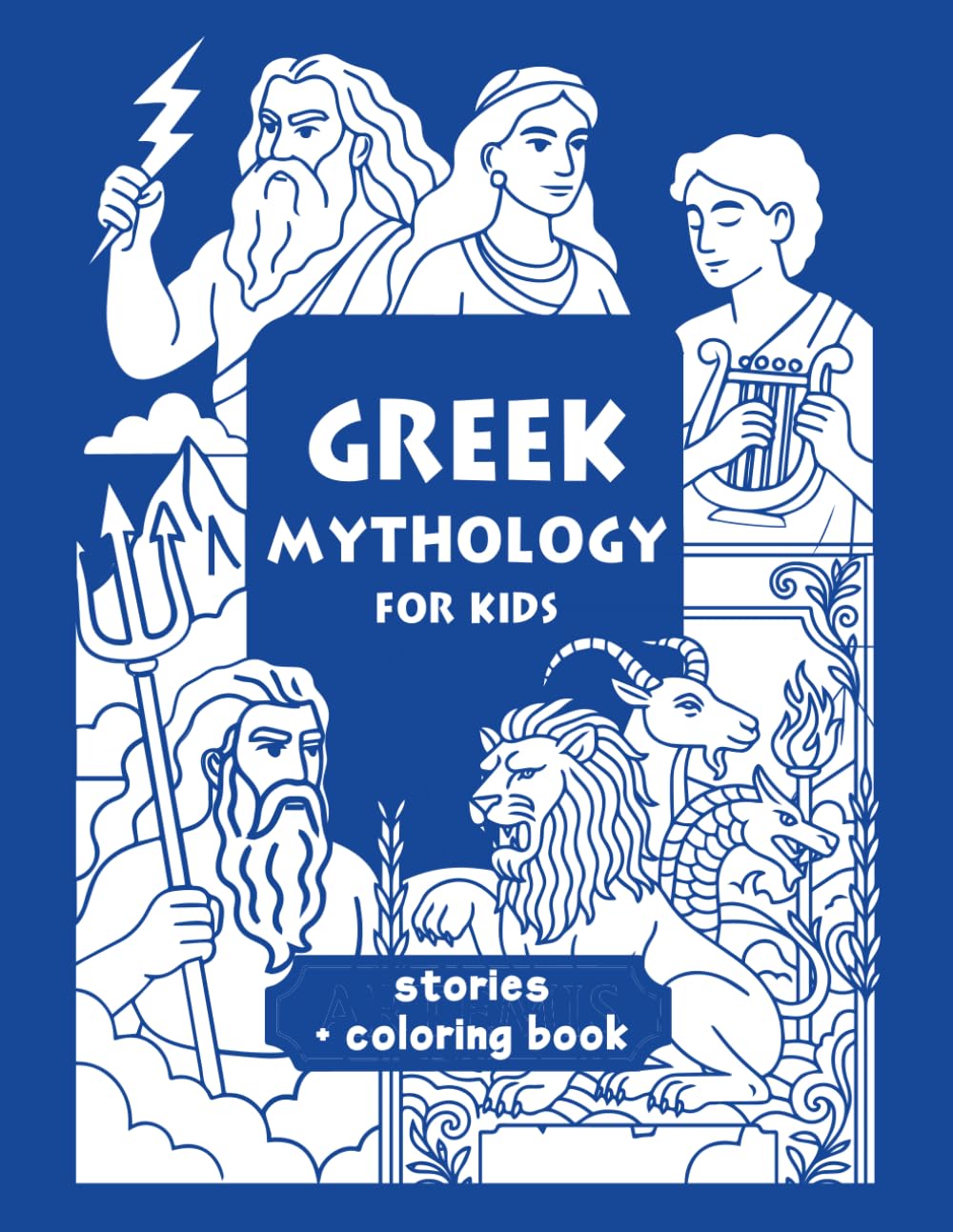 Greek Mythology for kids: Educational Coloring Book with Gods, Titans & Mythical Creatures (Ages 8–14)