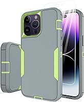 Vista 15 de Dahkoiz Funda para iPhone 13 Pro Max, con protector de pantalla de vidrio templado, carcasa resistente a prueba de golpes con cubierta de puerto