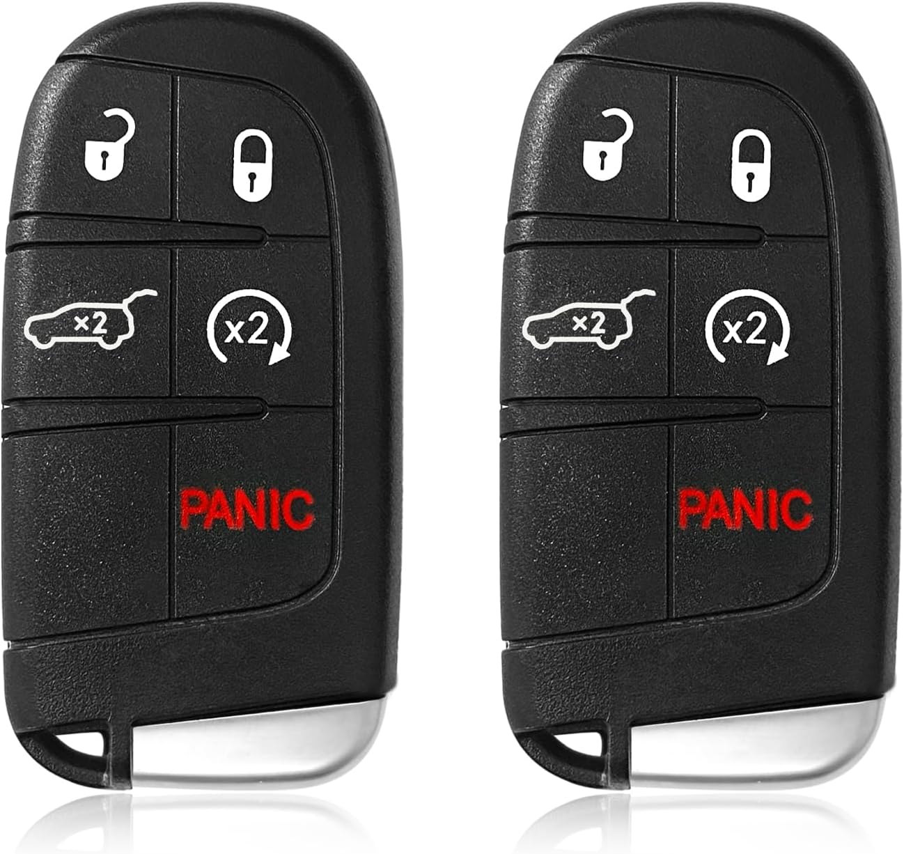 Car Key Fob Remote Keyless Entry Control M3N-40821302 433MHz 5 Button Replacement for 2017 2018 2019 2020 2021 Jeep Compass - 2 Pack