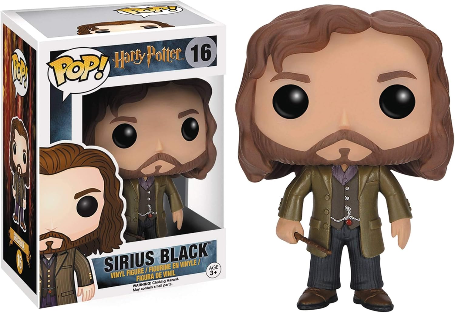 POP Harry Potter - Sirius Black Funko Vinyl Figure (Bundled with Compatible Box Protector Case), Multicolor, 3.75 inches