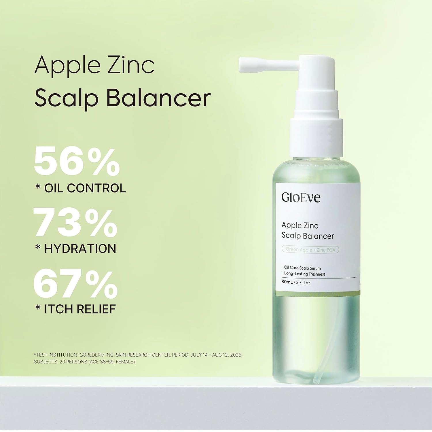 Apple Zinc Scalp Balancer - Root Serum, Oily & Itchy Scalp Control with 1% ZINC PCA & Cold Prosessed Apple, Korean Hair Serum for Hair Growth Support, 2.7 fl oz