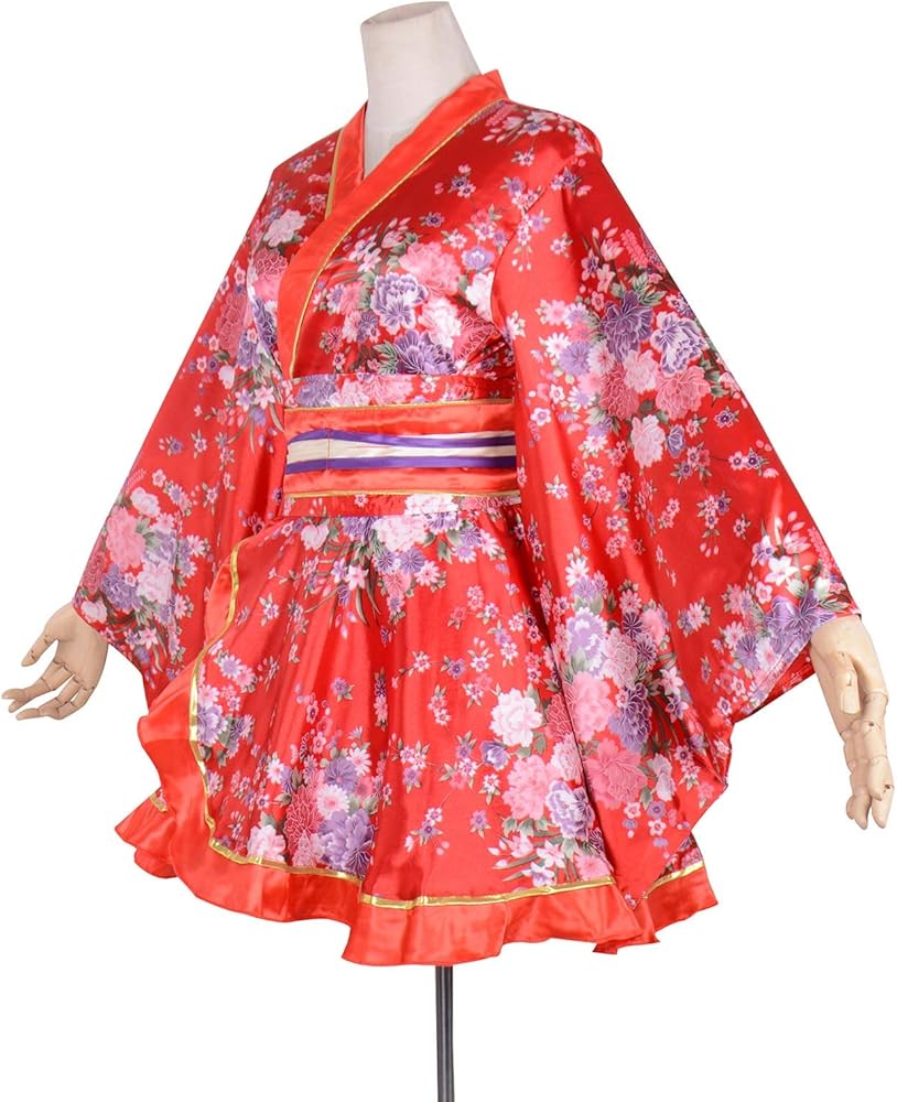 麗桜✿　Wan Yue 着物ドレス　浴衣　和風　ロリータ　コスプレ衣裳 レディース 桜 コスプレ 6点セット アニメ服 和服 浴衣