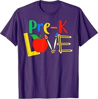 Pre-K Love, Teacher Student Classroom Gift Tools Design T-Shirt
