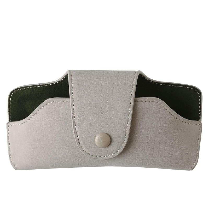 Porta-óculos para carro GELVTIC em couro sintético para para-sol, cinza 13sunglasses Holder-grey, 1 unidade
