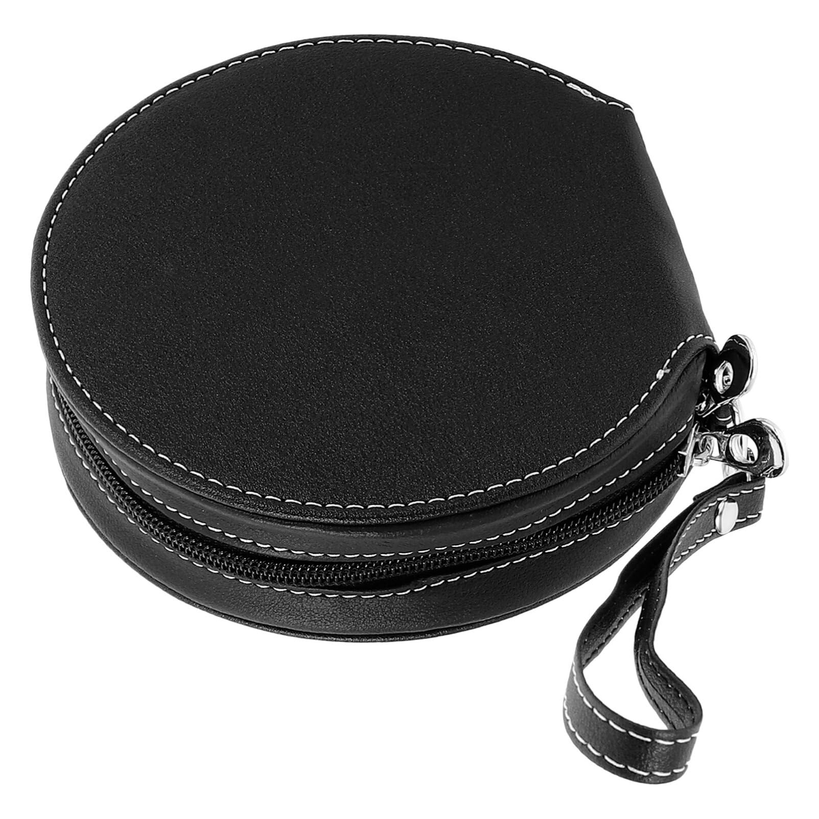 OUNONA CD Case, Capacity CD/DVD Case Holders Wallet Hard Plastic DVD Disc Cases Storage Binder for Car Home Office Travel (40, Black)