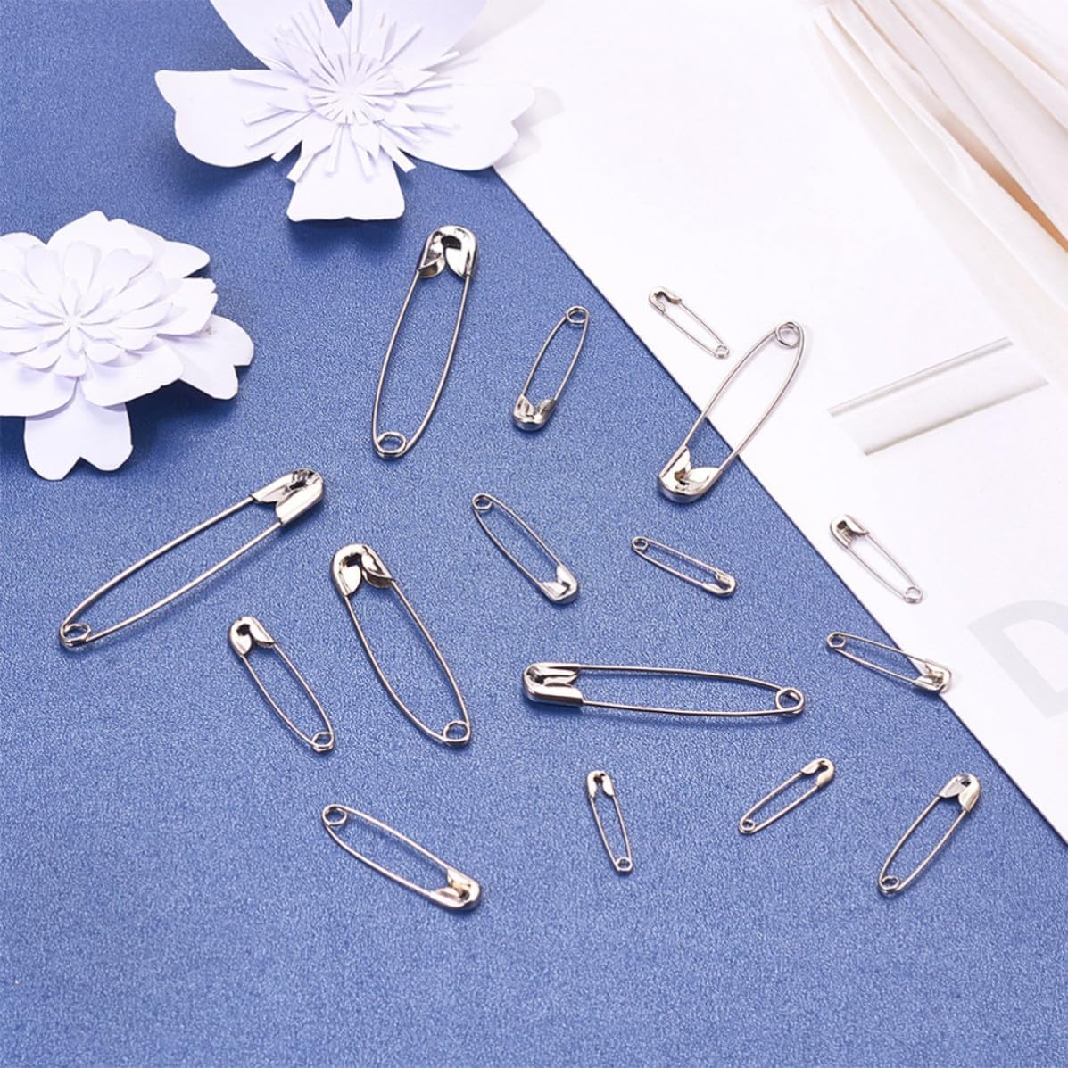 450pcs Iron Safety Pins for Arts and Diapers, Silver image 2