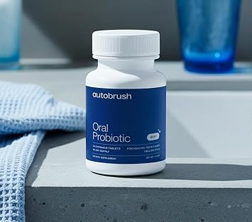 autobrush Adults Oral-Care Slow Dissolve Probiotic Tablets | Dental Supplements | Healthier Teeth and Gums | Balanced Mouth Biome| 30 Count Mint Flavor