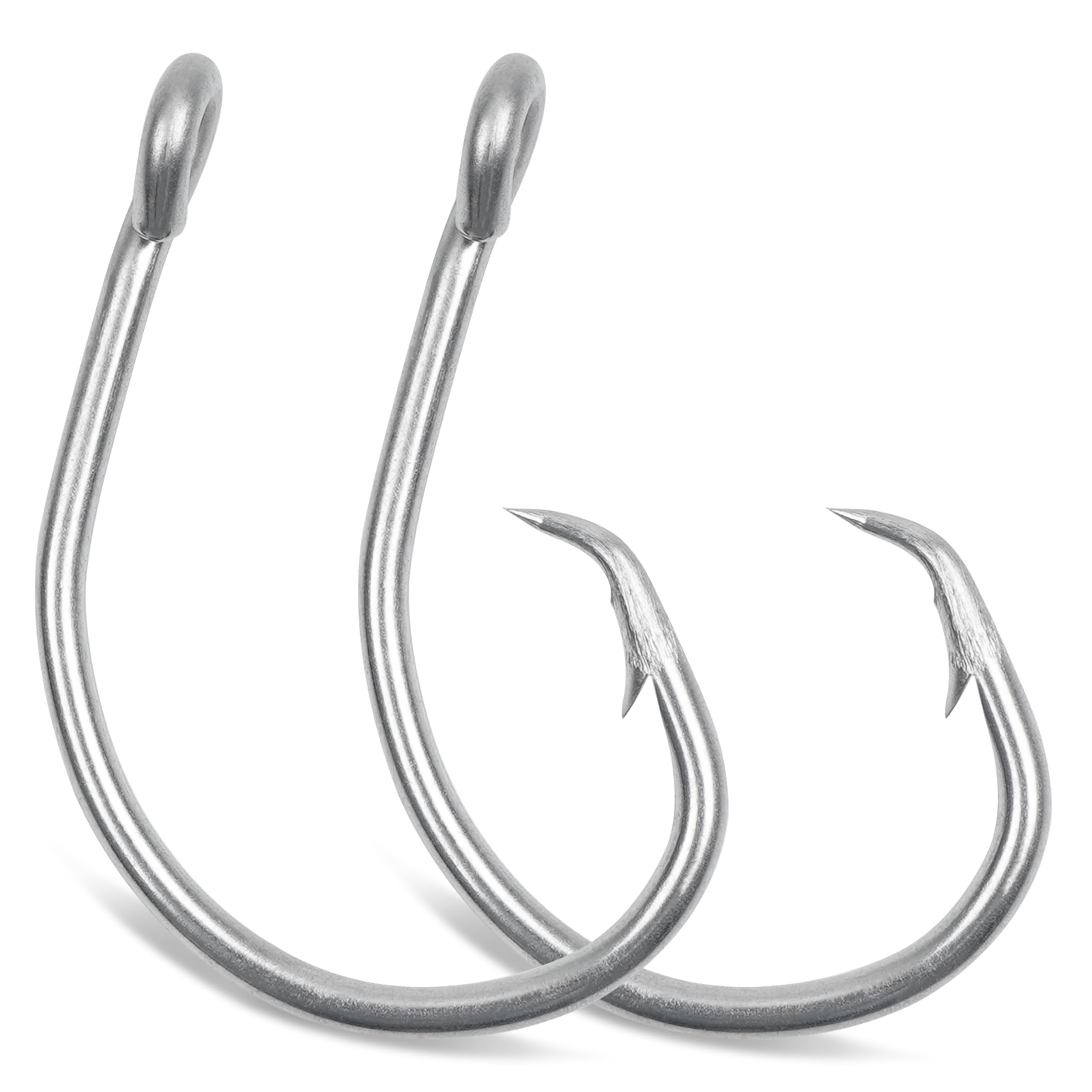 Thunfisch-Kreishaken aus Edelstahl, 30 Stück, 3 x starke Salzwasserhaken, ultra-scharf, für Thunfisch, Marlin, Schwertfisch, Haie, Größe 5/0–10/0