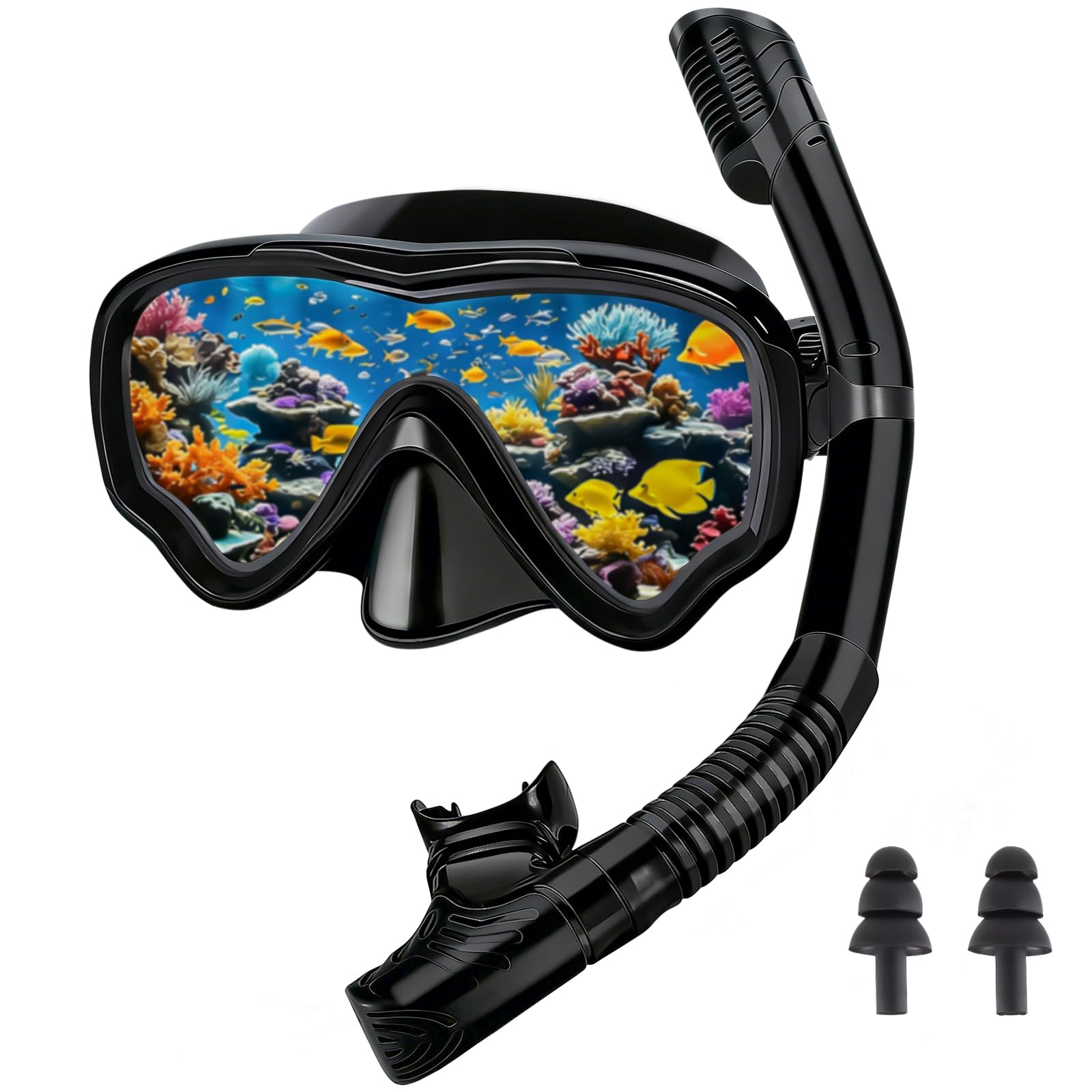 Gafas de Buceo con Esnórquel, Gafas de Snorkeling para Adultos y Niños
