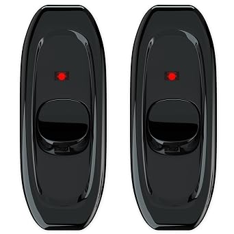 2 Pack Appliance Switch On/Off Button Table Lamp Desk Light in-line Cord Switch 250V 10A, Black
