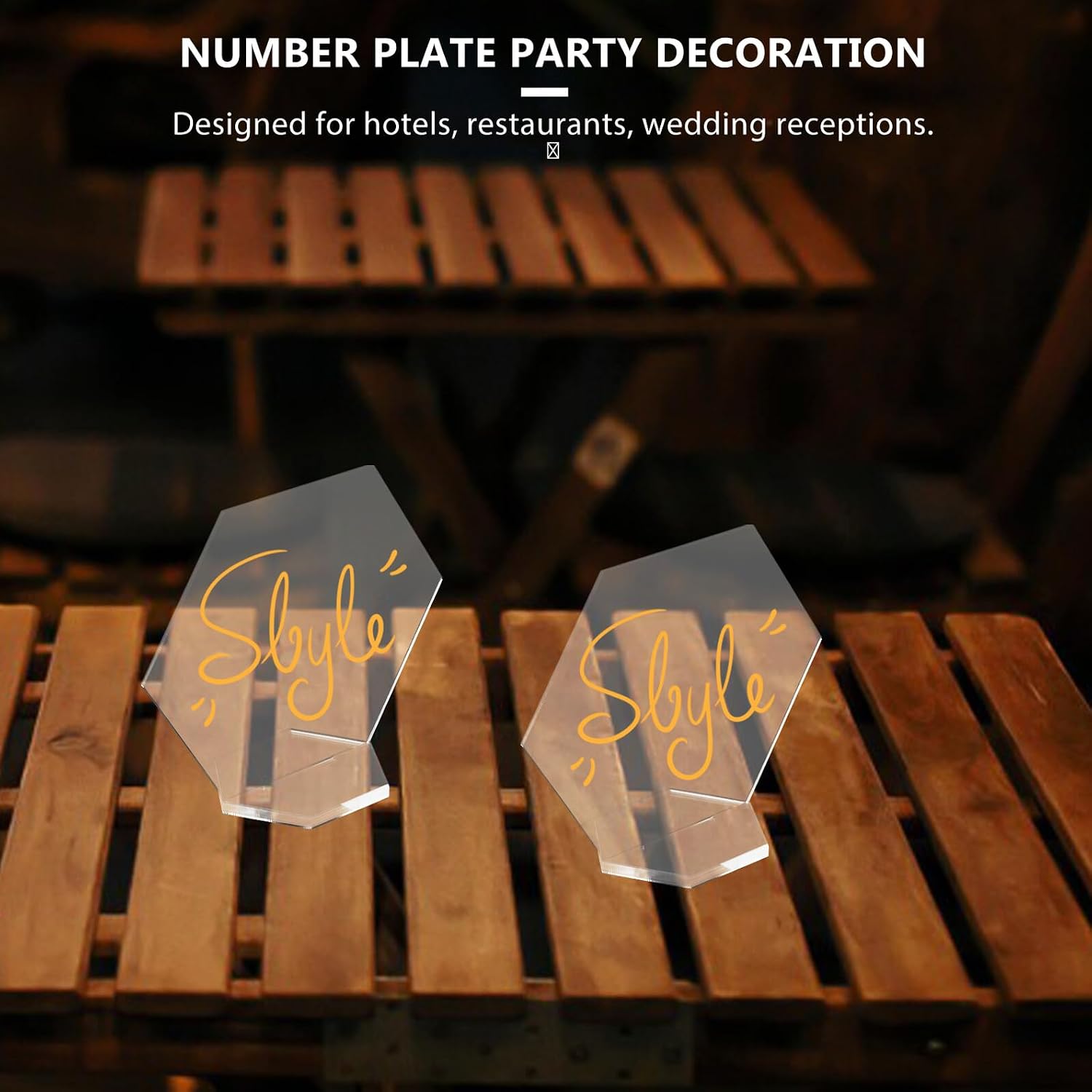 10 Sets Acrylic Place Cards for Weddings DIY Table Signs Reusable Food Label Cards for Party Table Decorations