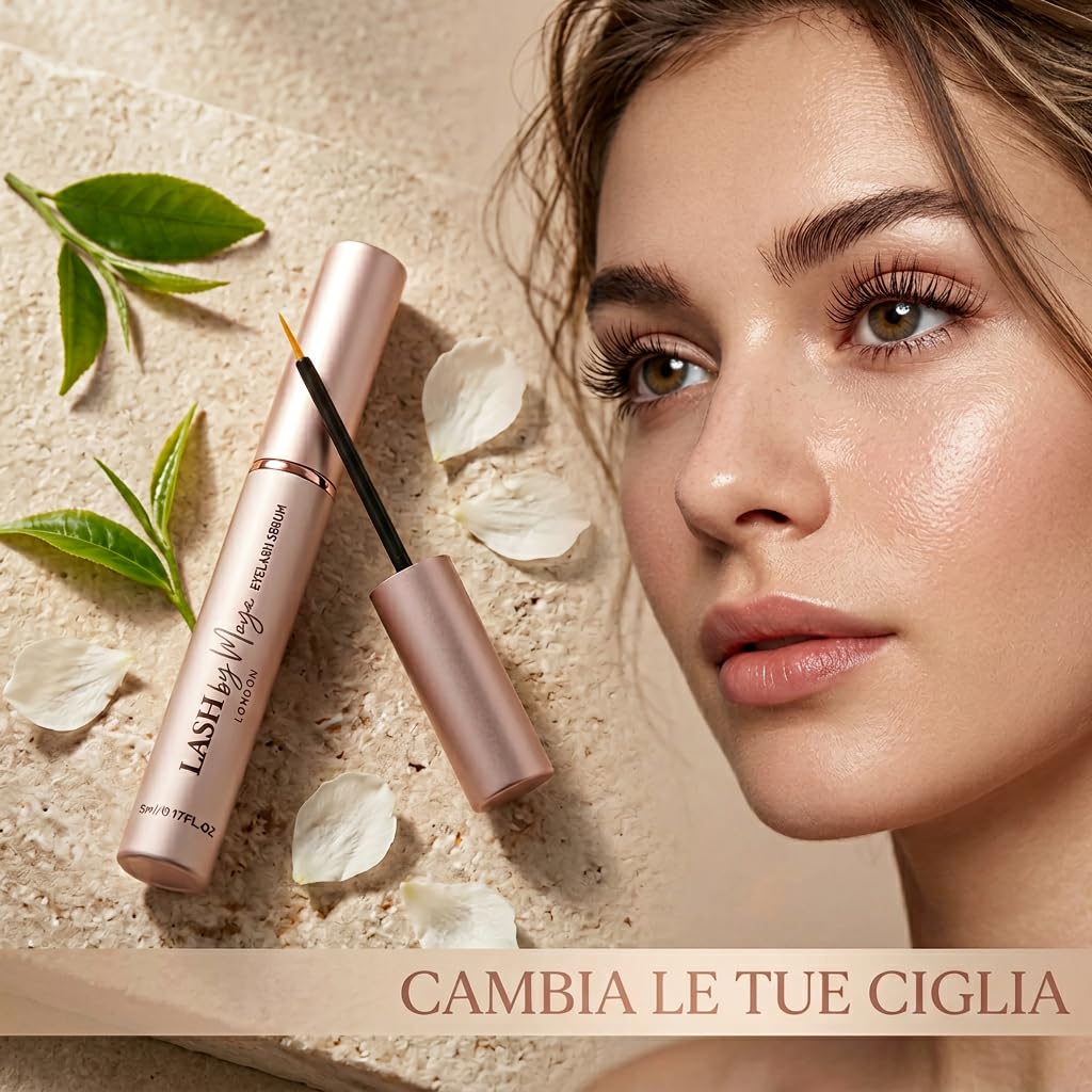 Glowsty Lashes Siero Ciglia/Lash By Marya Siero Ciglia London Rosa 2.0—Trattamento Ciglia Delicato Con Ginseng Swertia Japonica E Vitamina B2 Per Un Aspetto Più Folto E Ordinato Ogni Giorno (1 pezzo)