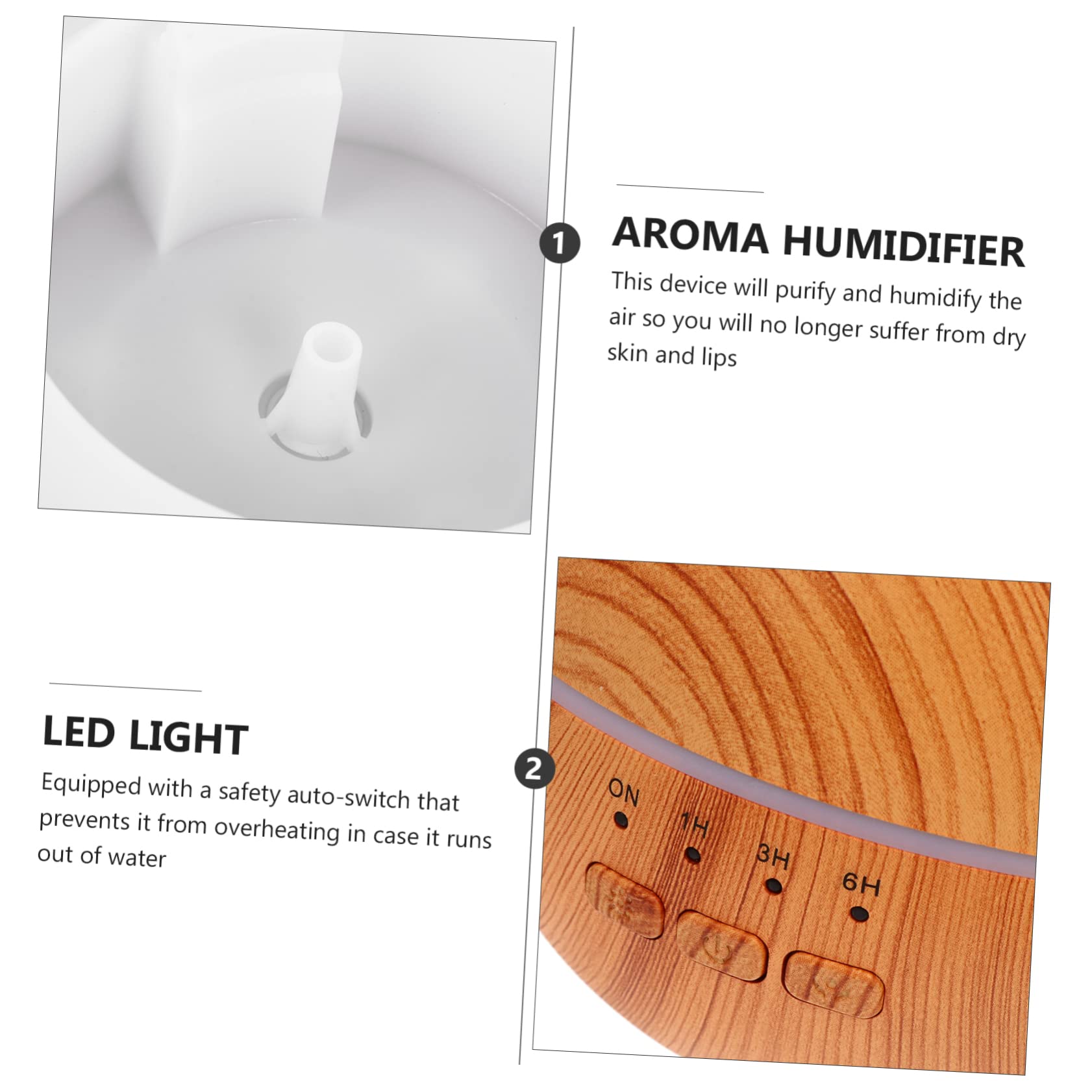 Difusor de Aceites Esenciales de 120ml con Luz LED