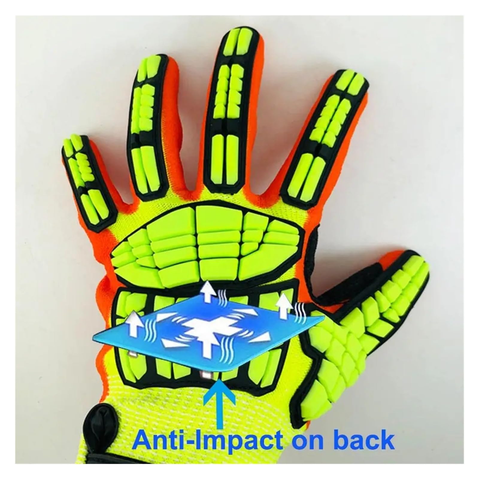Les Gants De Travail Protecteurs D'anti Vibration Ont Coupé Résistant Avec Le Gant Plongé De Paume De Nitrile De Preuve D'huile Coupe Confortable(M)