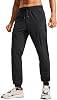 CRZ YOGA Stretch Workout Joggers for Men 29/31 - Lightweight Water Resistant Outdoor Workout Pants with Zip Pockets