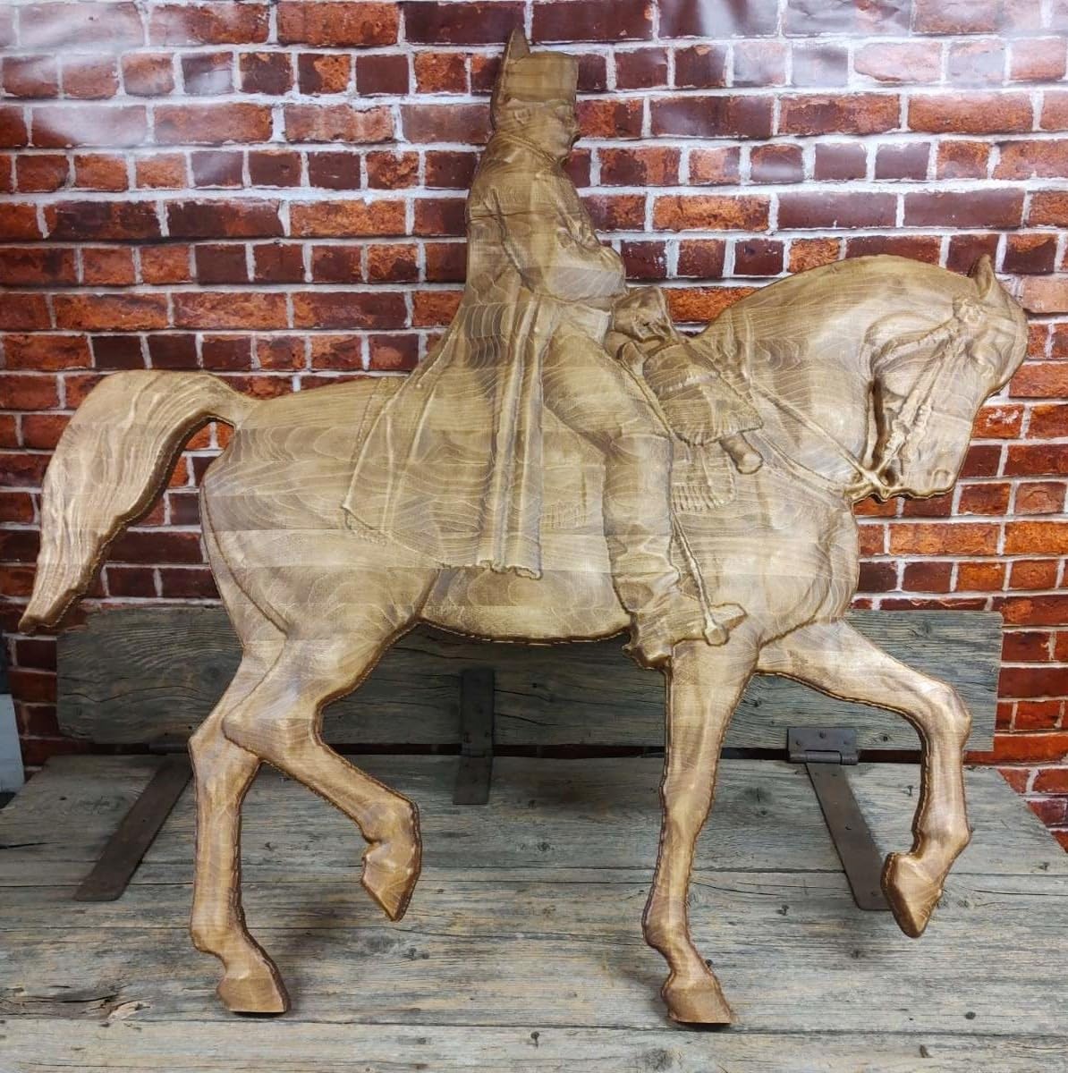 Soldat chef en relief en bois Napoléon Bonaparte pour décoration de bureau