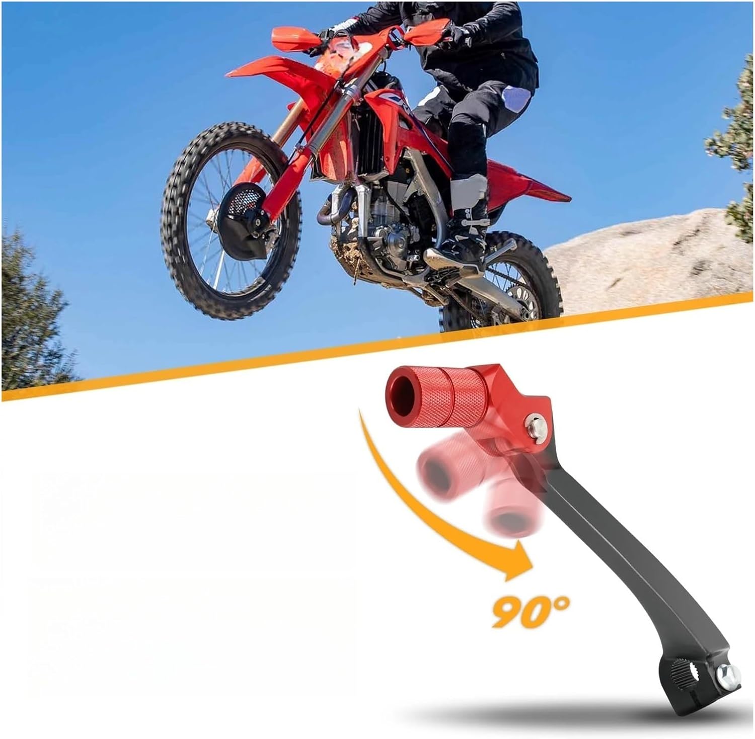 Motorcycle Gear Shift Lever for CRF250R 2018-2023 for CRF450R CRF450RX 2017-2023 for CRF250RX 2019-2023 Motocross Forged Brake Pedal Lever Shift