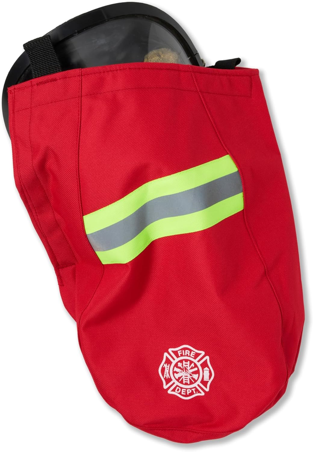 SCBA Mask Bag – Firefighter/EMT/Military/Police – Fleece Lined Protective Case for SCBA Respirators – Fits Scott, MSA, Draeger – High-Visibility Gear (Red)