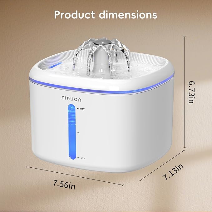Fuente de Agua para Gatos, 2.5L Automática y Silenciosa con 3 Filtros miniatura 9