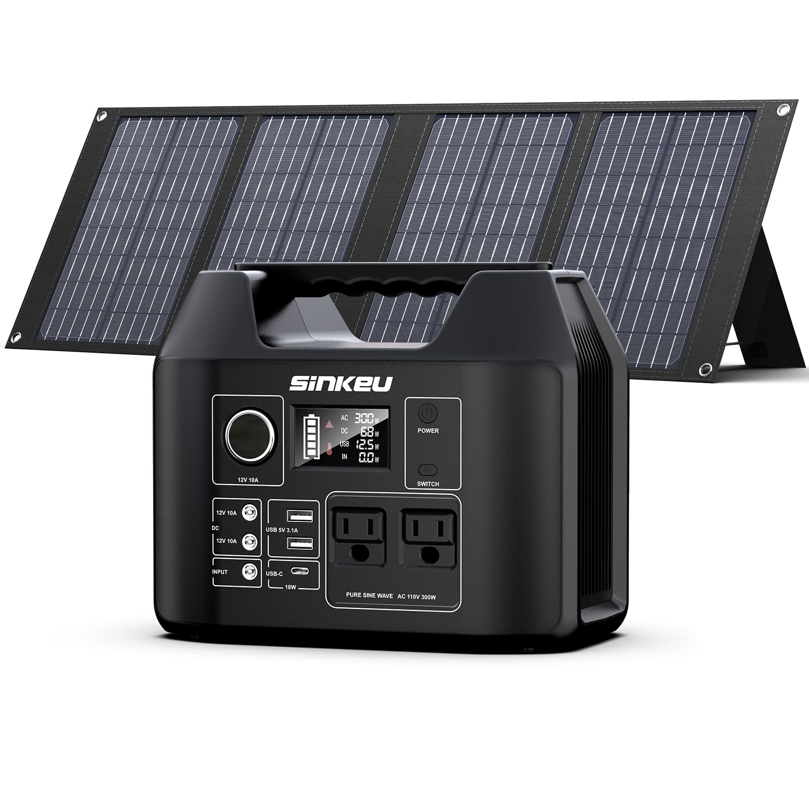 Amazon.com : 300W Portable Power Station with Solar Panel 40W