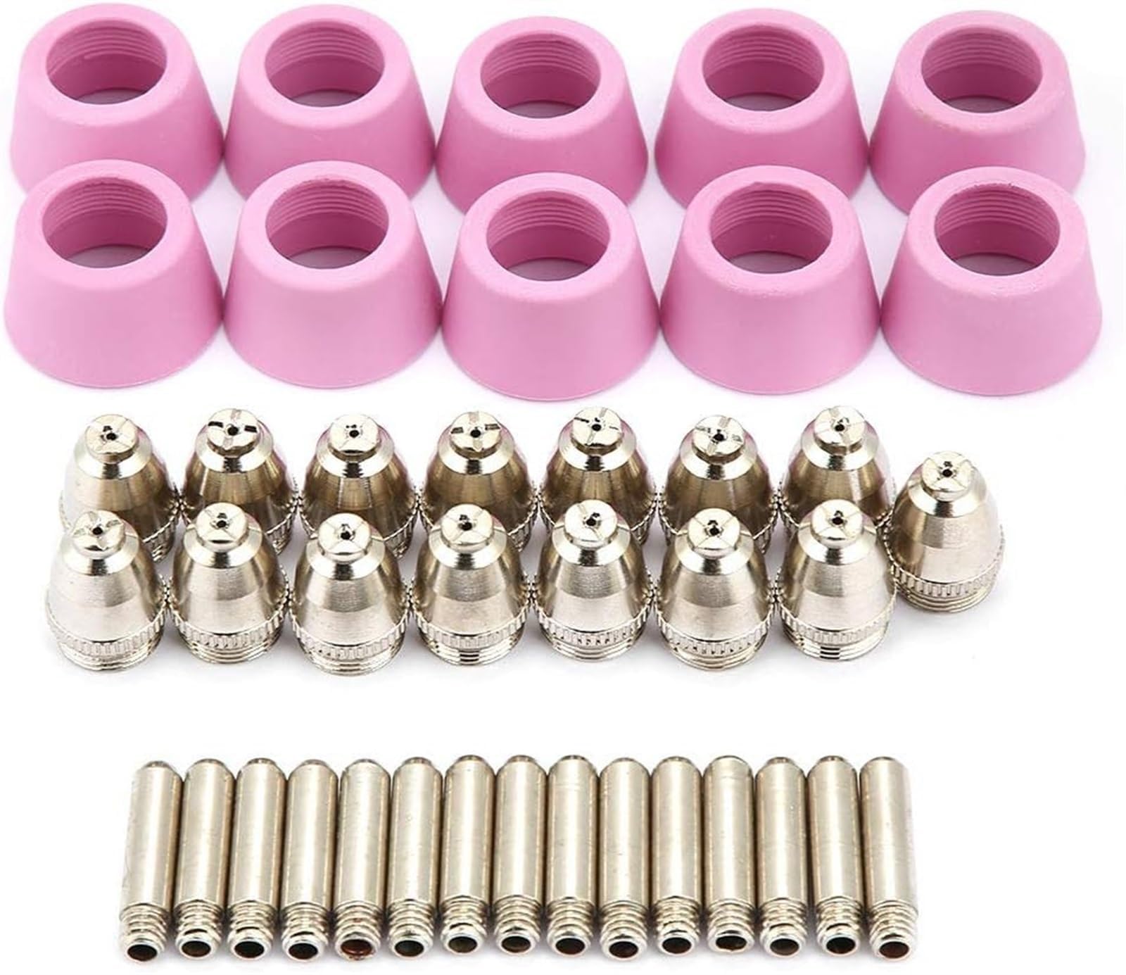 THE WHITE SHOP50PCS Plasma Cutter Cutting Torch Tip Nozzles Consumables Kit